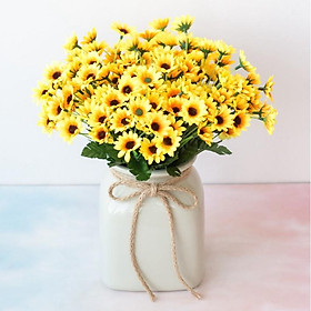 Mua Hoa giả-CHÙM HOA HƯỚNG DƯƠNG 24 bông vải lụa trang trí nhà cửa  quán cafe  decor