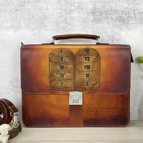 Cặp da điêu khắc Homme Handcrafted-carved Briefcase - version Decalogue