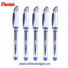 Set 5 cây Bút nước ký energel Pentel BLN55 mực xanh ngòi 0.5mm