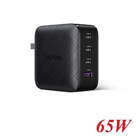Mua Ugreen UG70773CD224TK 65W 3C + 1A PD3.0 GaN sạc siêu nhanh 4 cổng 3x type C và 1x A màu đen - HÀNG CHÍNH HÃNG