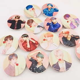 Huy hiệu BTS ghim cài áo trang trí mẫu ngẫu nhiên 