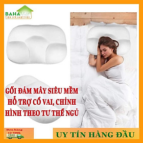 GỐI ĐÁM MÂY SIÊU MỀM HỖ TRỢ CỔ VAI, CHỈNH HÌNH THEO TƯ THẾ NGỦ 