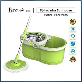 Mua   MỚI 3/2021   Bộ Lau Nhà Xoay 360 Độ Thế Hệ Mới SUN KS-CL260PG