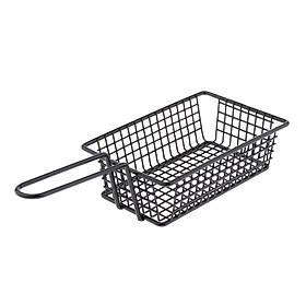 Black Food Basket For Chip Fries & Burger Serving Basket Fruit Bowl