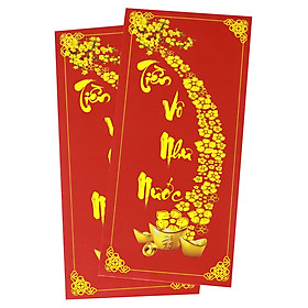 Bao Lì Xì Đỏ Chúc Mừng Năm Mới - Tiền Vô Như Nước (10 Cái)