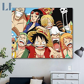 Mua Tranh sơn dầu số hoá có khung -Tranh tô màu theo số One Piece