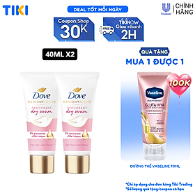 Combo 2 Kem ngăn mùi tinh chất serum vùng cánh cao cấp Dove dành cho nữ với 3% Niacinamide mờ thâm thu nhỏ lỗ chân lông 40ml