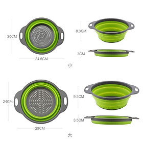 Mua Combo 2 Rổ Silicon Đựng Rửa Trái Cây Và Rau Củ Size Lớn Và Nhỏ Tiện Lợi