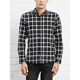 Áo Sơ Mi Tay Dài Forever21 Slim-Fit Plaid Shirt - SIZE XS/S