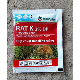 Diệt chuột RAT K 2% DP gói 10gram (tỷ lệ ăn mồi và hiệu quả diệt chuột cao)