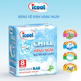 Hình ảnh Băng vệ sinh icool chill hàng ngày 8 miếng 14cm