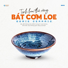 Mua Bát Cơm Miệng Loe Xanh Hoả Biến - Gốm Sứ Cao Cấp Bát Tràng