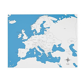 Đồ chơi trẻ em Oreka Montessori Chỉ dẫn ghép hình bản đồ: Châu Âu, có nhãn - 0740300