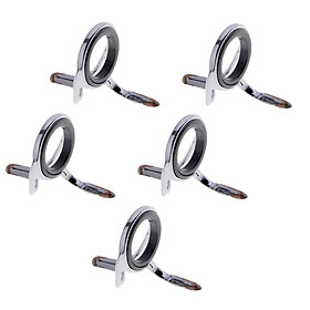 5pcs Stainless Steel Fishing Rod Guides Tip Rings Rod Repair Kit