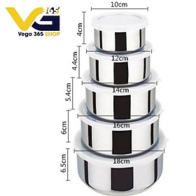 Mua Bộ 5 hộp đựng thực phẩm inox có nắp kín  tránh kiến muỗi