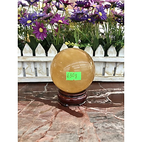 Mua Quả cầu phong thủy đá thạch anh vàng - Đường kính 7 5cm  7 9cm và 8 3cm