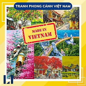 Tranh Tô Màu Theo Số Phong Cảnh Việt Nam, Hà Nội, Đà Nẵng, Hội An - Tranh  Sơn Dầu Số Hóa Có Khung Lim Art - Tranh Sơn Dầu Thương Hiệu Oem |