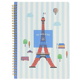 Sổ Oxford Spiral B5 80'S - #9+10 Stripe Paris - D110B5 - Gáy Màu Xanh