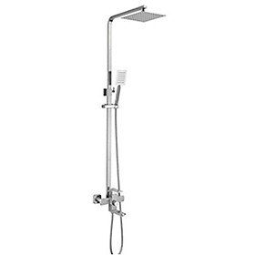 Bộ cây sen tắm vuông inox 304 nóng lạnh cao cấp - Củ sen nặng