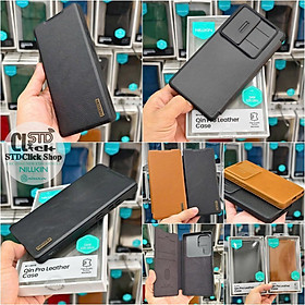 Bao da cho Samsung Galaxy S25 Ultra 5G và S22 - S23 Ultra 5G Nillkin Qin Pro - bảo vệ Camera - Hàng chính hãng