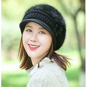 NÓN MŨ LEN BERE LÔNG THỎ WINTER THỜI TRANG HÀN QUỐC DN19111709