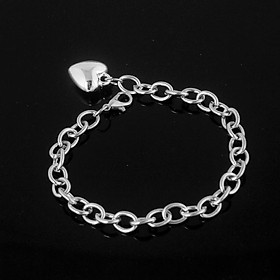 Vòng tay lắc tay unisex trái tim 3D ấn tượng