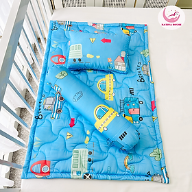 Bộ gối nệm cho bé đi học mầm non, tiểu học Katina House, vải Tencel siêu mềm, thoáng mát