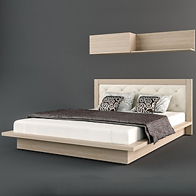 Giường ngủ cao cấp Tundo màu kem 140cm x 200cm