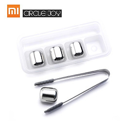 Đá lạnh vĩnh cữu Xiaomi Circle Joy Ice Cube bằng thép không gỉ 304 có thể giặt được tái sử dụng cho rượu champagne rượu whisky
