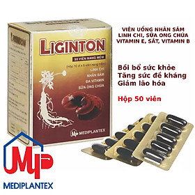 Viên uống Bồi bổ sức khỏe Liginton: nhân sâm, linh chi, sữa ong chúa, vitamin E, sắt, nhóm B tăng cường đề kháng, hết mệt mỏi