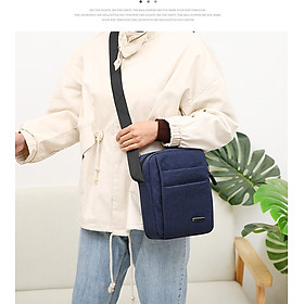 Túi Đeo Chéo Nam Nữ Thời Trang Trẻ Trung, Túi Đựng MTB, Túi Đeo Vai Nhiều Ngăn Kéo Đựng Đồ Rất Tiện Lợi, Vải Oxford Chống Thấm Nước  - Màu Xanh