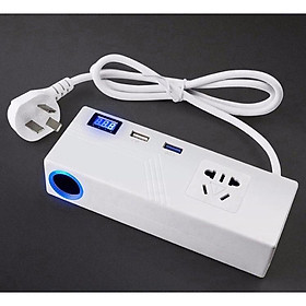 Bộ chuyển đổi nguồn điện 220V sang chân tẩu 12V & USB QC 3.0 LKT-15A12 (180W) - Hàng nhập khẩu