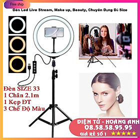 Mua Đèn livestream 33 cm +1 kẹp + 1 chân
