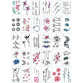 30 Tờ Hình Xăm Dán Tattoo Xăm Nước Tha Thu