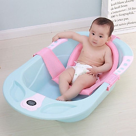 Lưới tắm sơ sinh cho bé, phao lưới tắm cho trẻ 3D với 3 khóa giữ an toàn, siêu nhẹ và chắc chắn