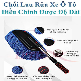 Mua Chổi Lau Quét Bụi  Rửa Xe Ô Tô Điều Chỉnh Được Độ Dài 75-86Cm