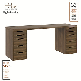 [Happy Home Furniture] LIDA, Bàn làm việc - 2 bên ngăn tủ, BAN_028, BAN_024