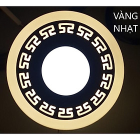 Mua Đèn âm trần 3w viền 3w lòng đèn viền màu hoa Văn 3 chế độ