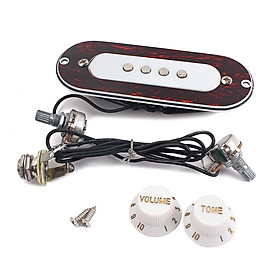 1 Set Prewired Guitar Sound Hole Pickup with Tone&Volume Pot Jack for 4 String Cigar Box Guitar