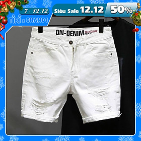 Quần Short Jean Nam co dãn kiểu dáng trẻ trung đơn giản Thương Hiệu Chandi, quần sọt mẫu mới xu hướng QSJN250