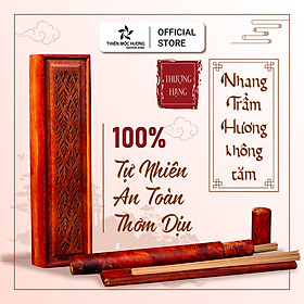 Hình ảnh Nhang Trầm Hương tự nhiên - Nhang không tăm - Hộp gỗ cao cấp - Mùi thơm dịu, thư giãn, giảm căng thẳng - Thiên Mộc Hương