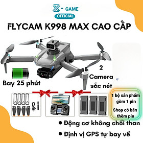 Hình ảnh Máy Bay Flycam Drone Camera 4K HD L600 Pro Max Cao Cấp, Fly cam định vị G.P.S, chống rung 3 trục tốt hơn flycam K998, P14, P9, E88 - Hàng Chính Hãng