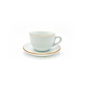 Mua Bộ ly Ancap cappuccino viền miệng và vành đĩa màu - 190ml ( xanh ngọc  xanh biển  nâu  đỏ  đen  vàng  caramel)