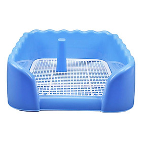 Portable Pet Litter Pan Trainer Box Cleaner Blue