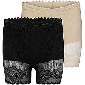 Combo 2 quần lót mặc trong váy nữ tính phối ren RSI08 (đen, da)