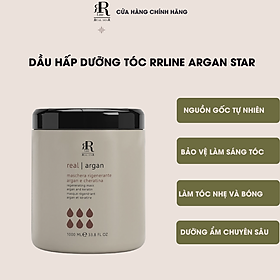 Dầu hấp tóc chống xơ rối và nuôi dưỡng tóc từ tinh dầu argan, không cần xả lại nước Rrline Argan Star Mask 1000ml