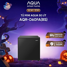 Tủ lạnh Aqua 50 lít AQR-D60FA(BS) - Freeship toàn quốc - Hàng chính hãng - Bảo hành 2 năm