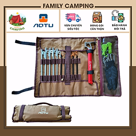 Bộ dụng cụ Búa, cọc, móc, dây dù, găng tay phụ kiện cho lều cắm trại trọn bộ AoTu [Có sẵn], [Ảnh thật]