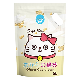 Cát Vệ Sinh Đậu Nành An Toàn Cho Mèo Không Bụi JollyCat Tofu 6L - Đậu Nành