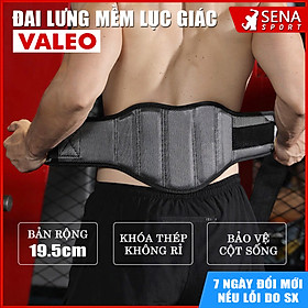 Hình ảnh Đai Lưng Mềm Lục Giác Hỗ trợ tập Gym Bản To 19.5cm